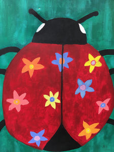 Lucky LadyBug - Glossy Finish - 5.5" x 4"- Portrait Orientation